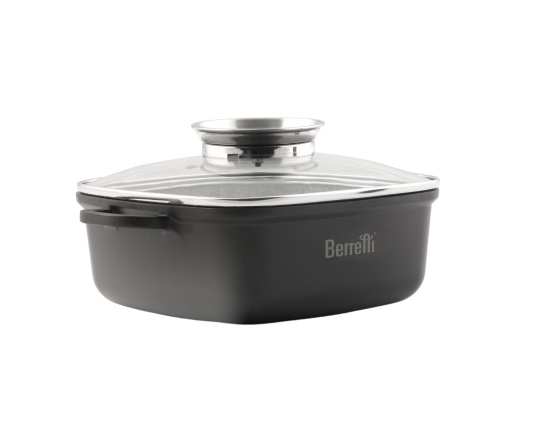 Garnek kwadrat 20 x 20 cm 2,4 l Granite Berretti