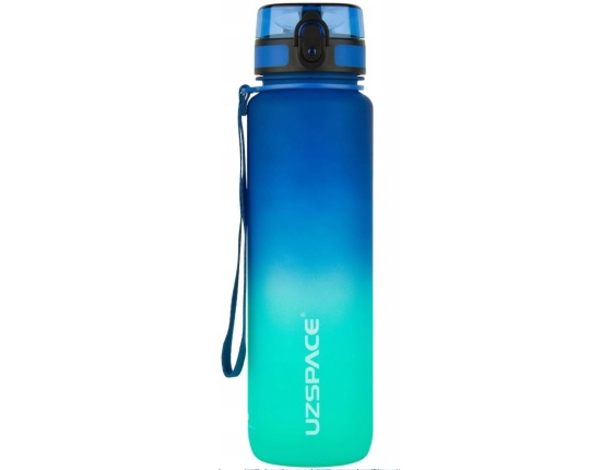 UZSPACE Butelka tritan 500 ml gradient niebiesko-zielona 3026
