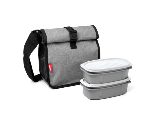 Torba termiczna z 2 pojemnikami Szara ROLL & GO Tatay