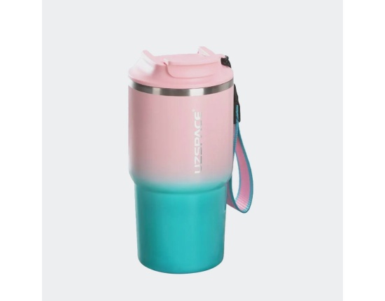 UZSPACE Kubek termiczny 580 ml gradient różowo-zielony 4224