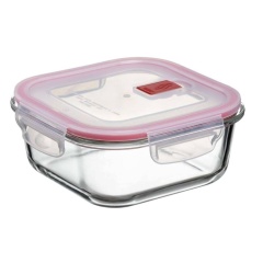 Pojemnik szklany kwadrat Tatay Cook&Eat 0,8L czerwony