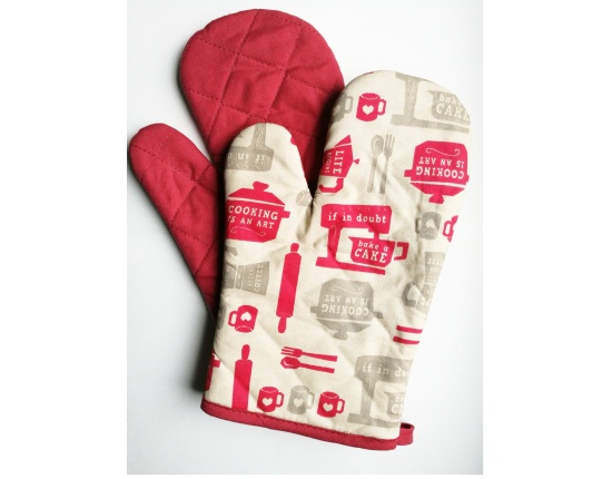 Rękawice kuchenne Lewa + Prawa Czerwone Fackelmann Indeks Roboczy