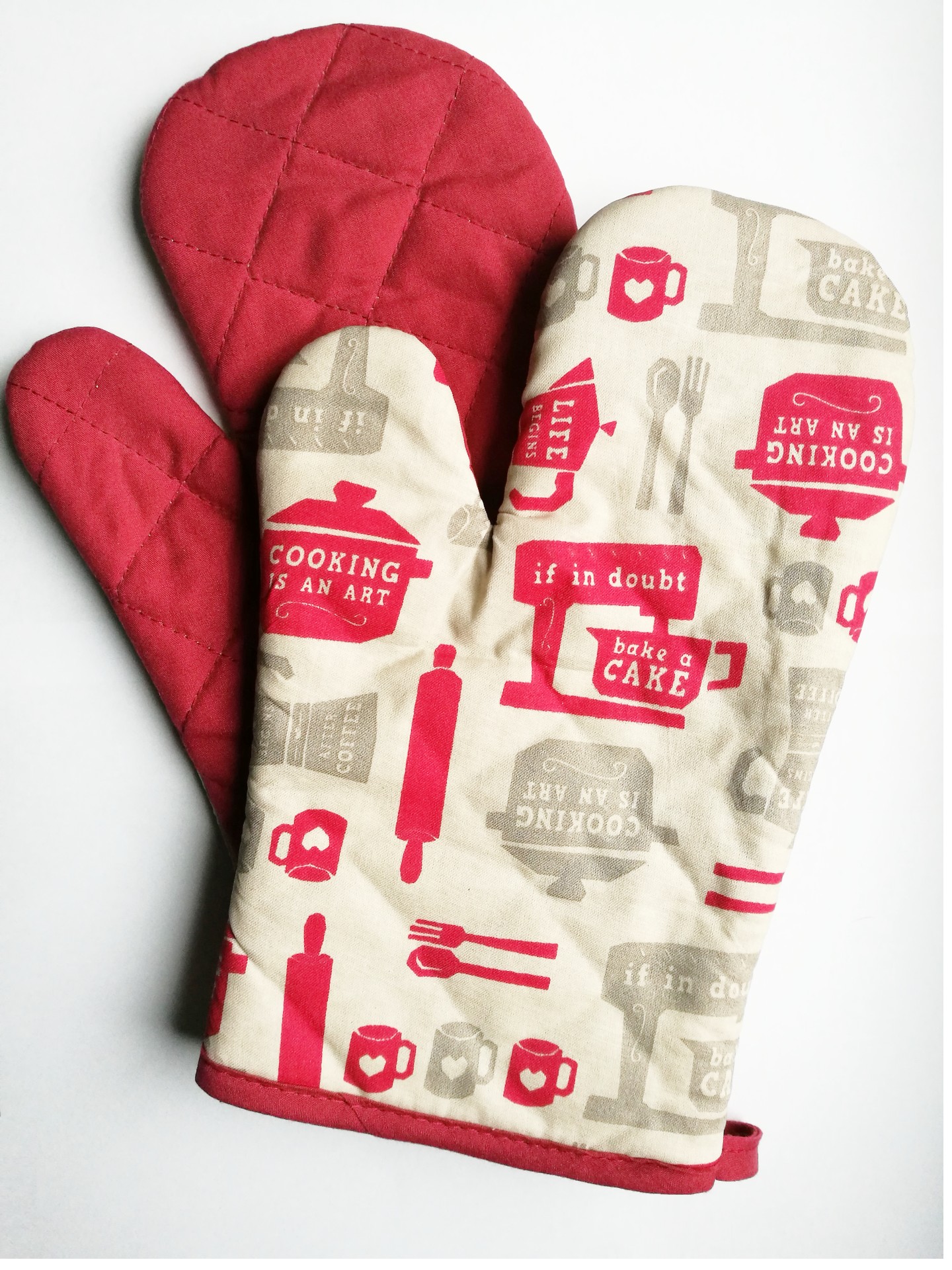 Rękawice kuchenne Lewa + Prawa Czerwone Fackelmann Indeks Roboczy 1 Rękawice kuchenne Lewa + Prawa Czerwone Fackelmann Indeks Roboczy