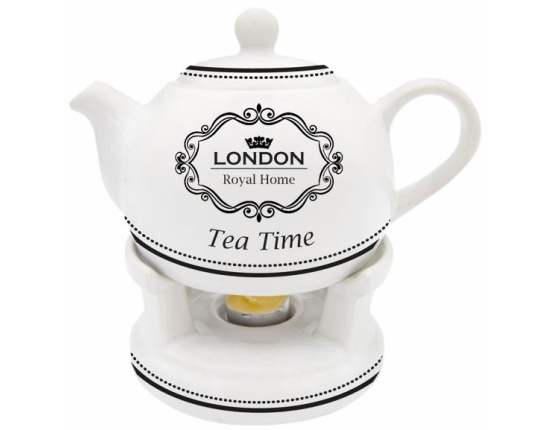 Oro Bianco Ceramics Dzbanek z podgrzewaczem London BO-2974