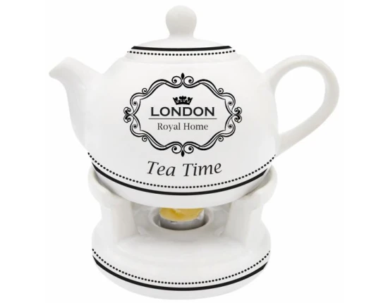 Oro Bianco Ceramics Dzbanek z podgrzewaczem London BO-2974