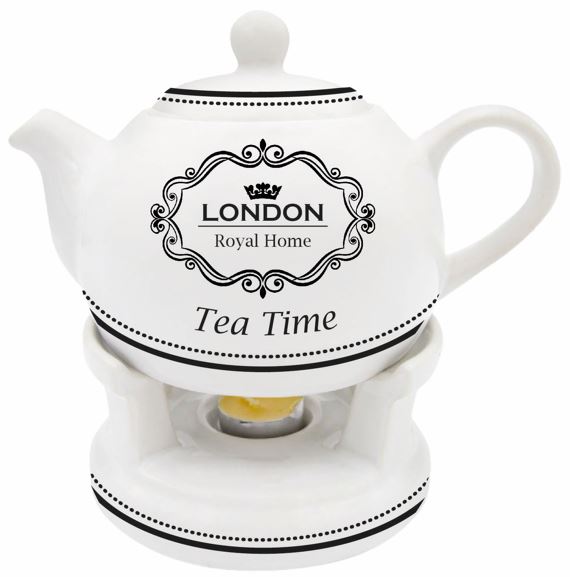 Oro Bianco Ceramics Dzbanek z podgrzewaczem London BO-2974 1 Oro Bianco Ceramics Dzbanek z podgrzewaczem London BO-2974