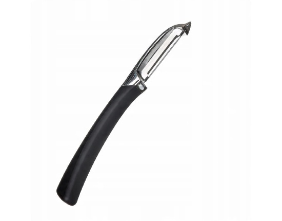 Domik Skrobak do warzyw nierdzewny pionowy czarny uchwyt DO-1128