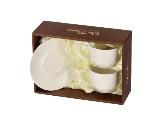 Zestaw filiżanek ze spodkiem 2 x 240 ml BO-2363 Oro Bianco