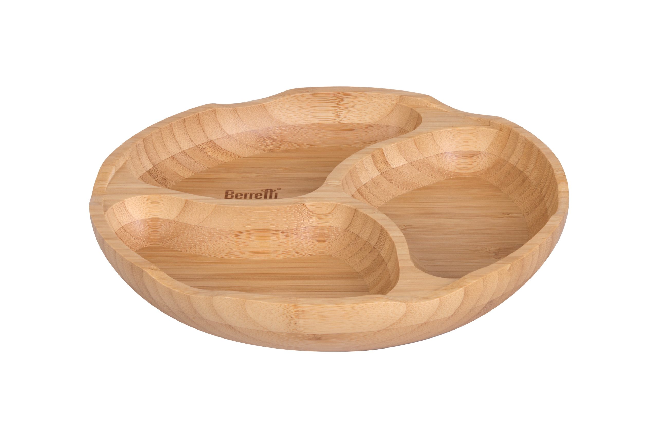 Talerz do przystawek trójdzielny bambusowy Berretti 25x4 cm 1 Talerz do przystawek trójdzielny bambusowy Berretti 25x4 cm