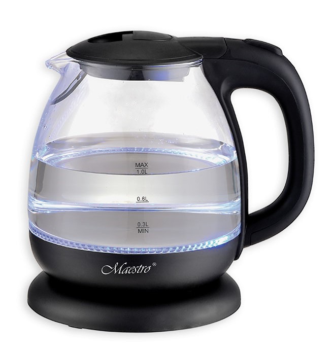 Czajnik elektryczny 1,0 l 1100W Maestro MR-055 Czarny 1 Czajnik elektryczny 1,0 l 1100W Maestro MR-055 Czarny