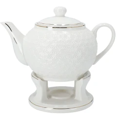 Dzbanek z białym podgrzewaczem BO-2356 1L Oro Bianco