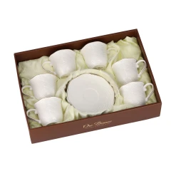 Zestaw filiżanek ze spodkiem 6 x 240 ml BO-2325 Oro Bianco