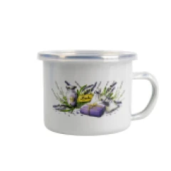 Kubek emalia 10cm 0,5l LAWENDA