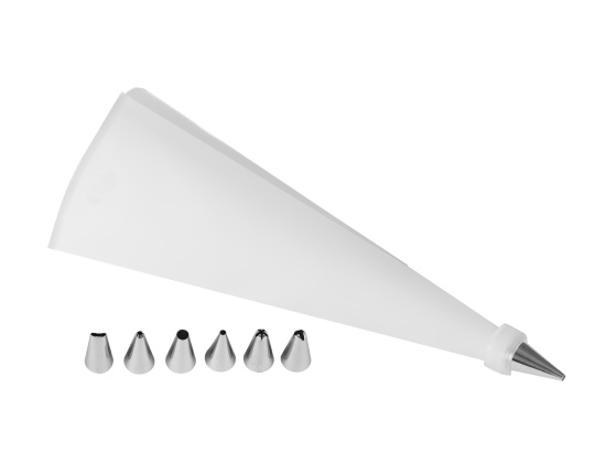 Dekorator do ciasta materiałowy + 6 końcówek Koko