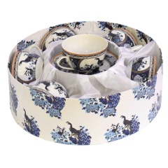 Zestaw filiżanek ze spodkiem 6 x 220 ml Paw Niebieski 3 c170cb9d22ccdd45e1664ef26a030fb7