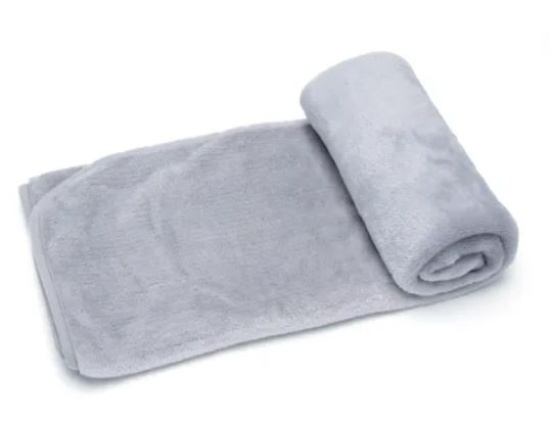 Kocyk dla zwierząt flanelowy szary 120 x 80 cm Nobleza