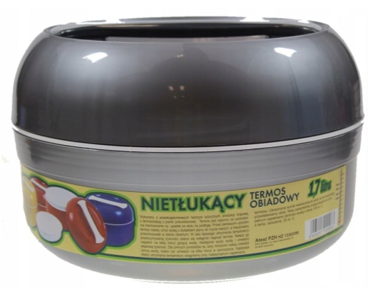 Termos obiadowy 1,7 L AMIRA Szary