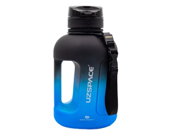 UZSPACE Butelka tritan 1700 ml gradient czarno-niebieska 3065