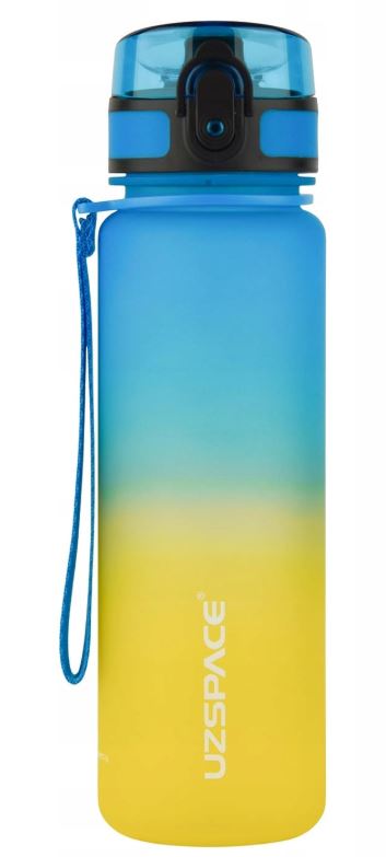 UZSPACE Butelka tritan 500 ml gradient niebiesko-żółta 3026 1 UZSPACE Butelka tritan 500 ml gradient niebiesko-żółta 3026