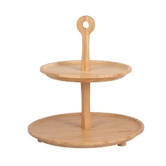 Patera 2-poziomowa bambusowa Berretti 26x20x27cm