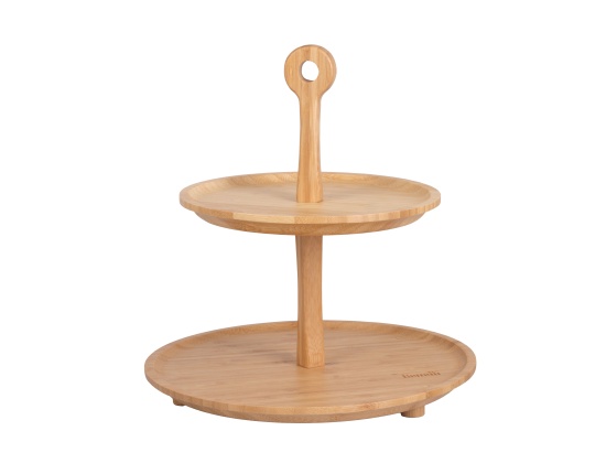 Patera 2-poziomowa bambusowa Berretti 26x20x27cm