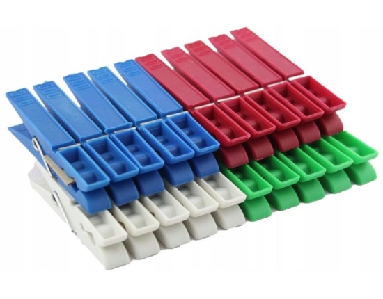 Klamerki Spinacze do bielizny MIX KOLOR Op. 20 szt.