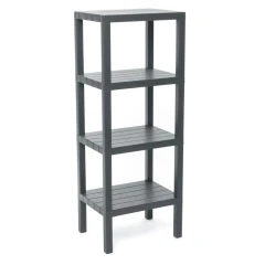 Regał łazienkowy prostokątny 4 poziomy Szary Tatay