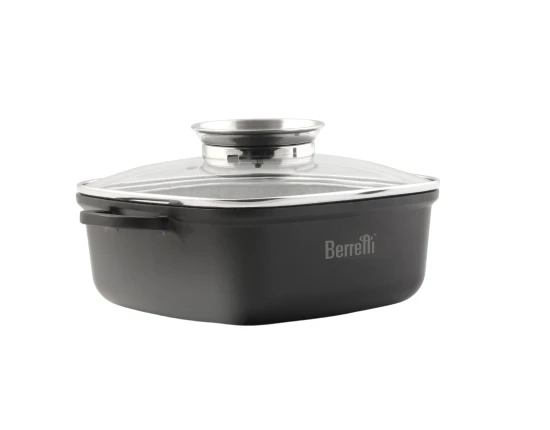 Garnek kwadrat 20 x 20 cm 2,4 l Granite Berretti