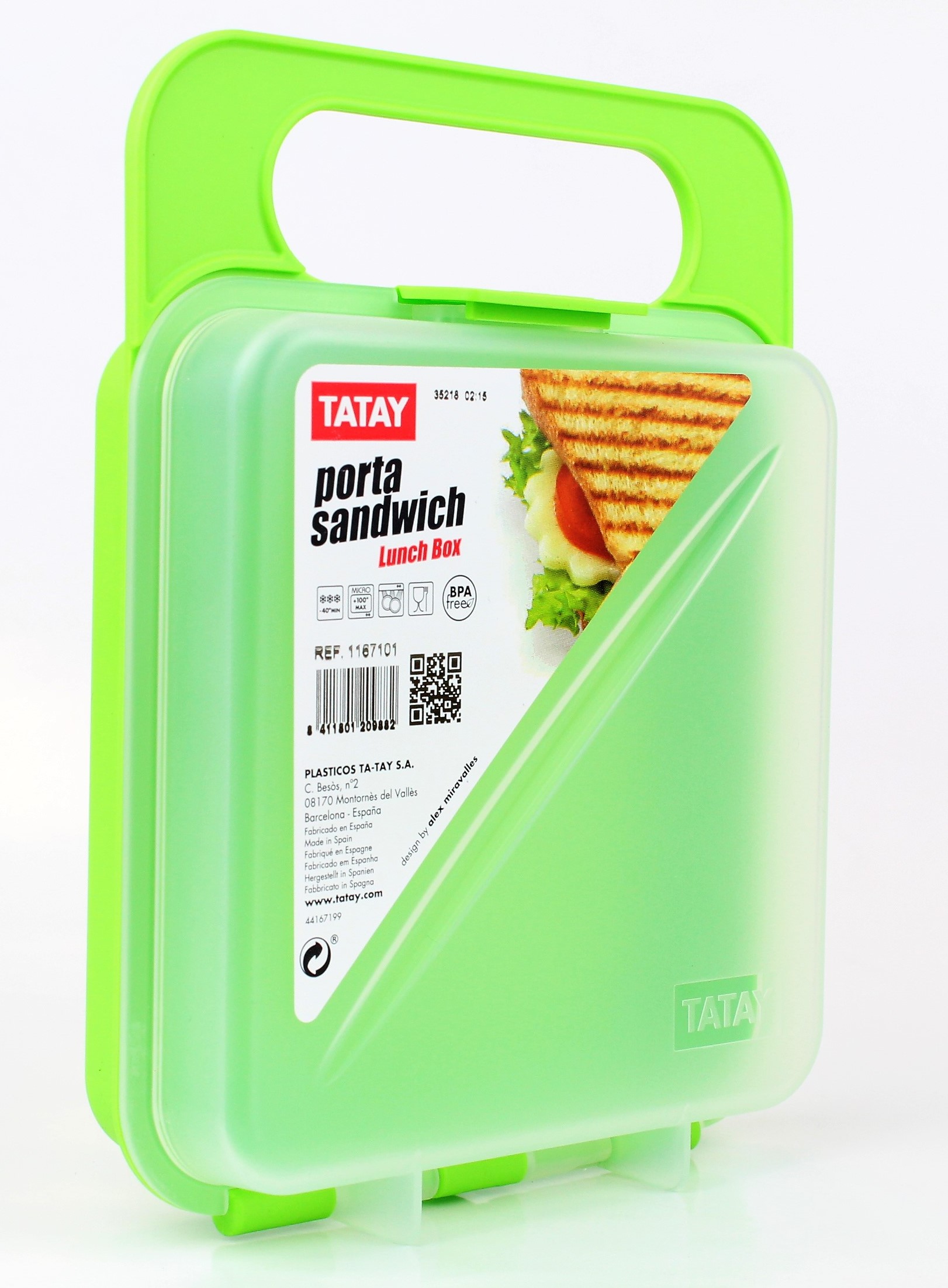 Pojemnik na kanapki Sandwich Zielony TATAY