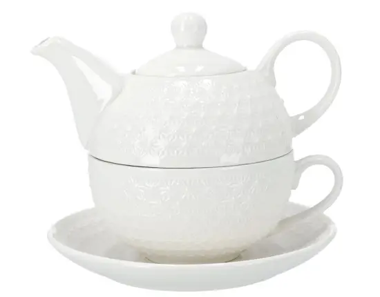 Dzbanek z filiżanką i spodkiem BO-2349 320 ml + 300 ml Oro Bianco